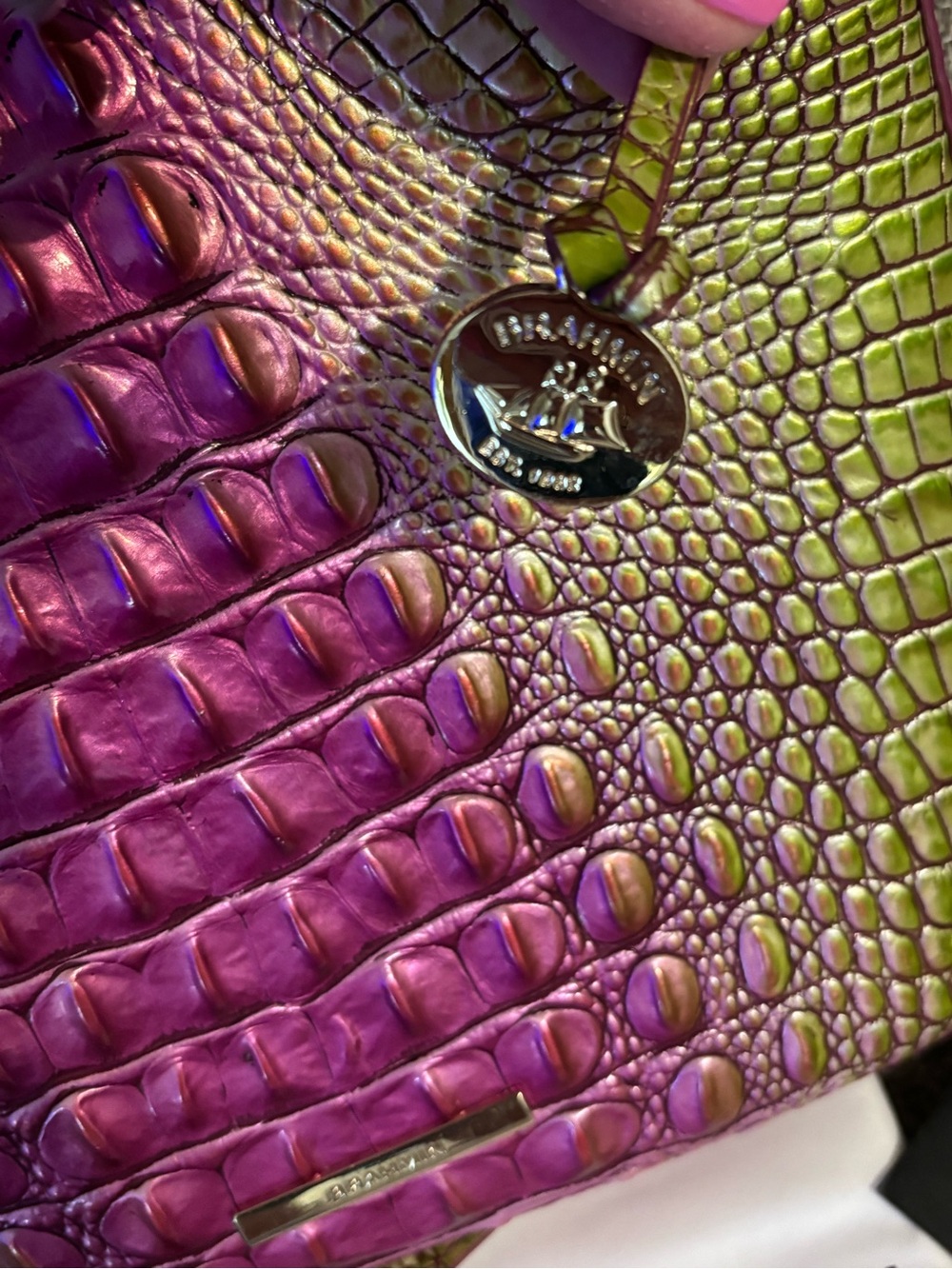 🌟Brahmin🌟 Limeade Ombré Melbourne Katie Crossbody and Credit Card Wallet - Picture 16 of 16